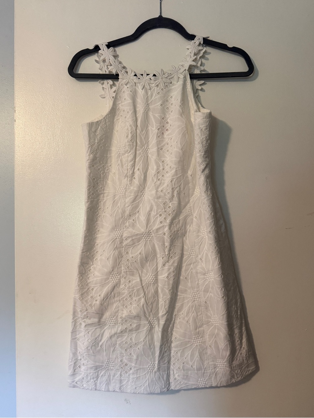 Lilly Pulitzer White Floral Eyelet Mini Dress, Size 00